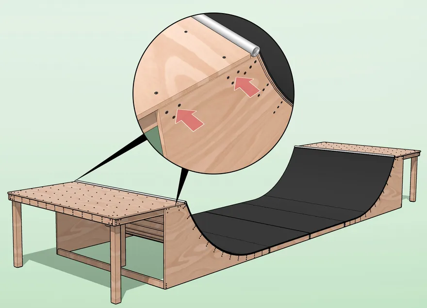 ハーフパイプまたはランプを構築する方法