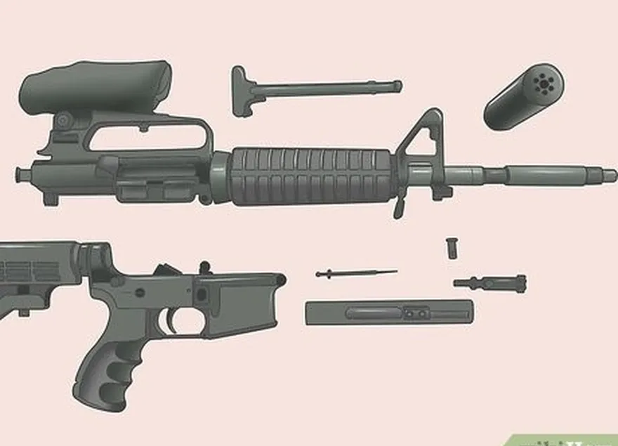 ステップ2銃器全体を分解し、すべてのピースを徹底的にきれいにし、どの部分にもオイルの痕跡がないことを確認します。