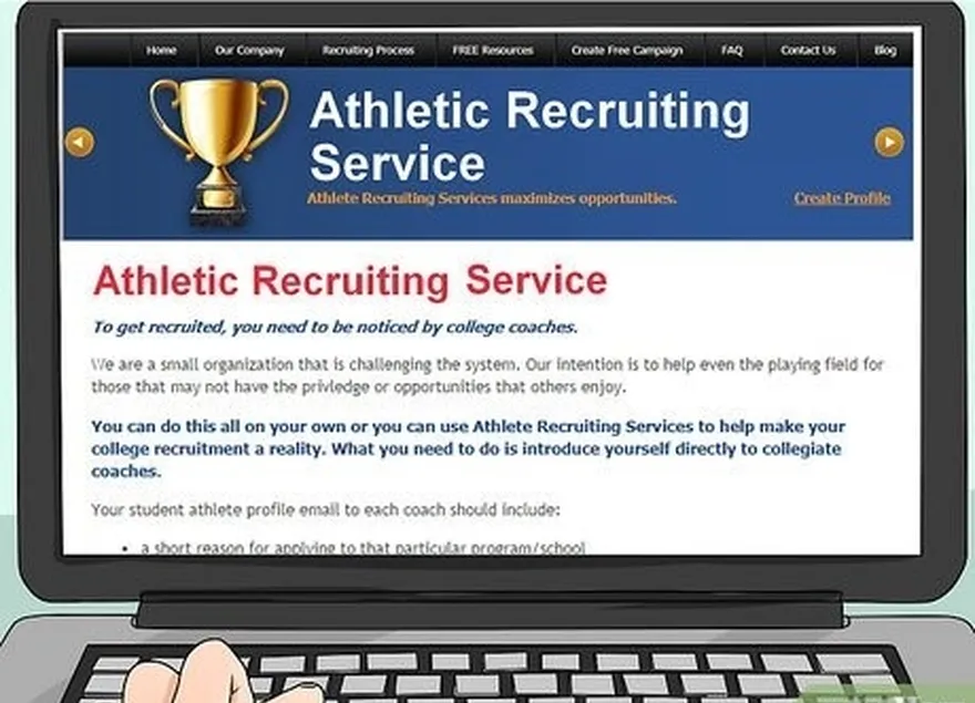 ステップ3アスレチックリクルーティングサービスを使用して、あなたを前進させます。