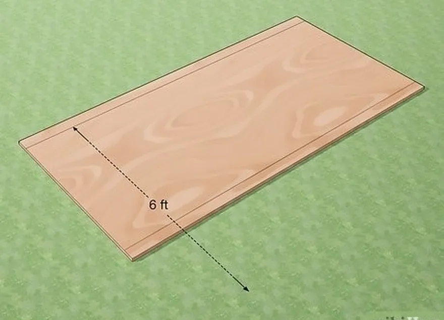 ステップ3ドットから6フィート（1.8 m）を測定するので's perpendicular to the line.