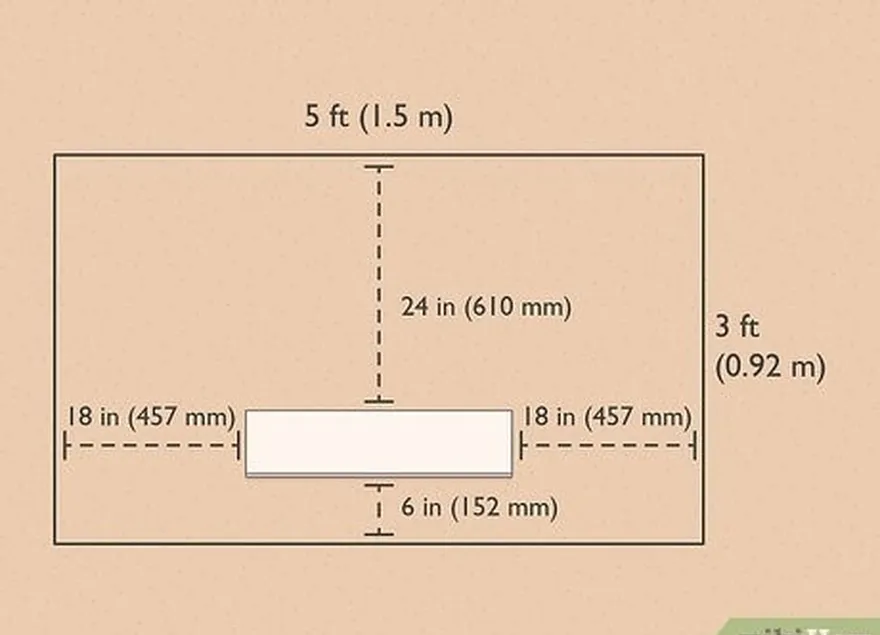 ステップ1ピッチャーの周りに5フィート（1.5 m）x 3フィート（0.92 m）の長方形をマーク's plate.