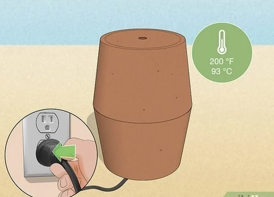 ステップ4ホットプレートを接続し、200°f（93°c）に加熱します。