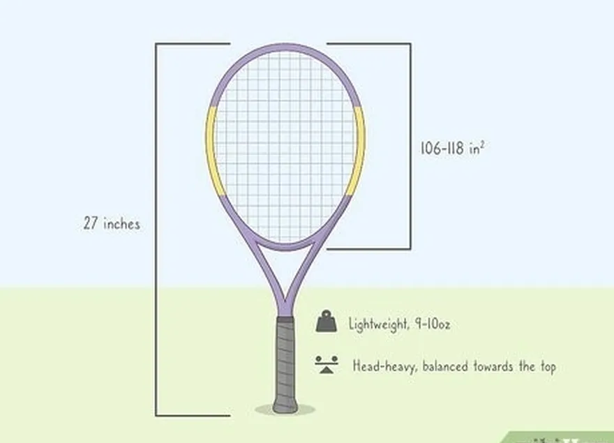 ステップ 4 初心者の場合は、ヘッドバランスのとれた大型のラケットを購入します。