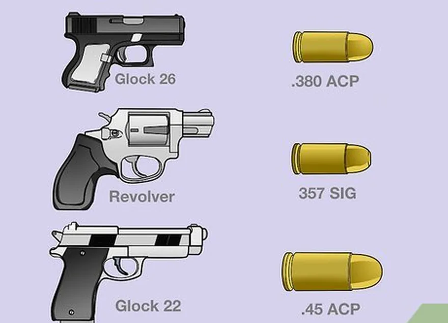 ステップ2最も一般的な拳銃の弾丸の口径を理解します。