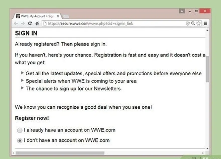 ステップ4 wweニュースレターにサインアップし、ウェブサイトでメールアラートをメールで送信します。