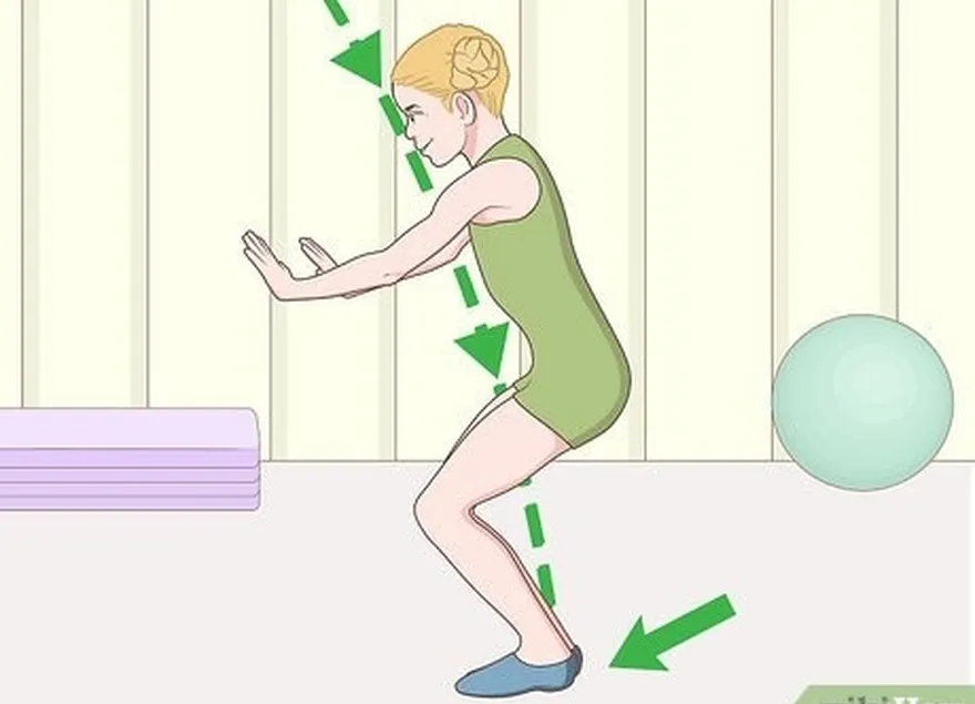 3 ステップ 両足で同時に着地します。