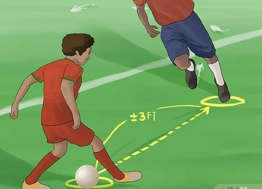 ステップ3などの動きを実行します ronaldo chop or step-overs at speed.