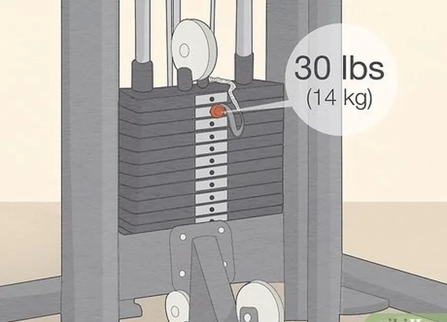 ステップ4重量を約30ポンドに装備します。