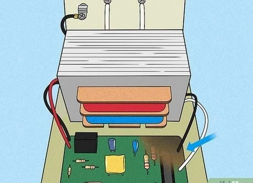 ステップ2充電器を調べます's circuit boards for visible damage.