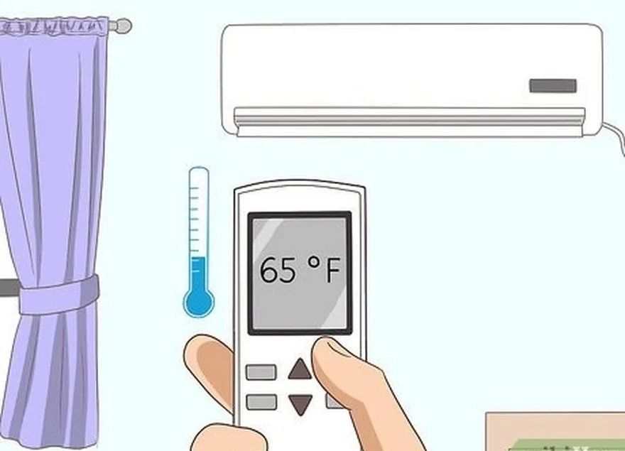 ステップ3気温と湿度を下げるために、エアコンをつけたままにします。