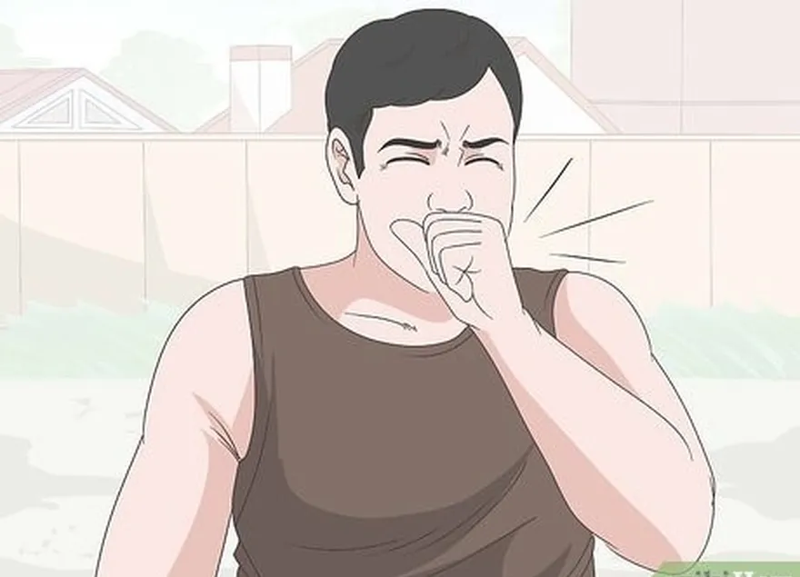 ステップ2あなたがときに実行を停止します're coughing to make sure you get enough air.