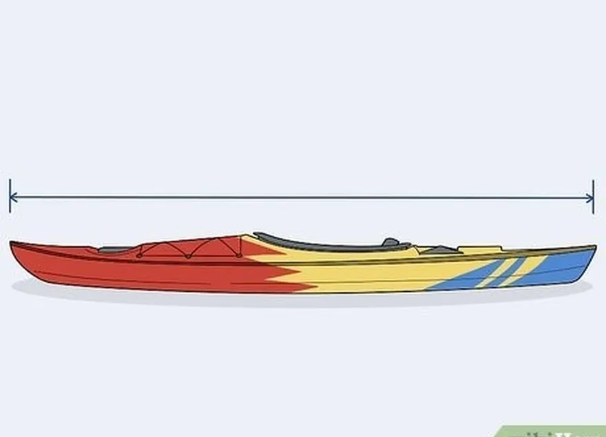 ステップ2ハンガーを設置する前に、カヤックの長さを測定します。