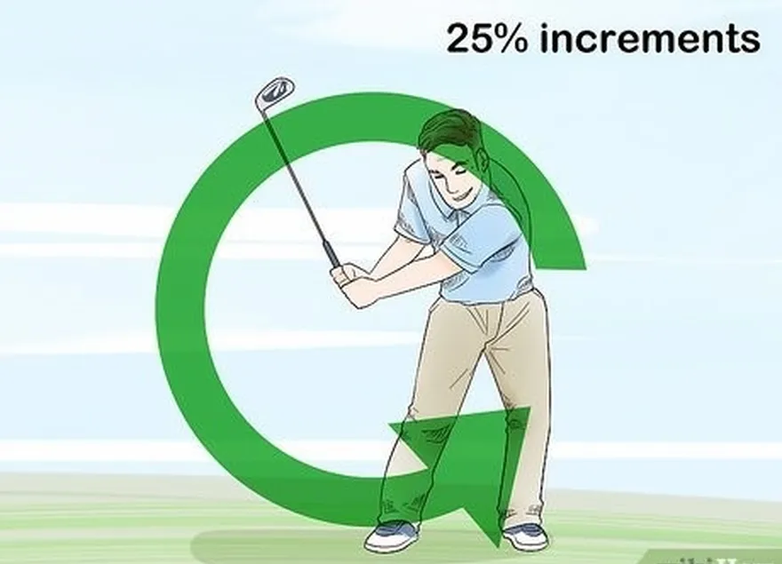 ステップ3スイング速度を25％増加させます。