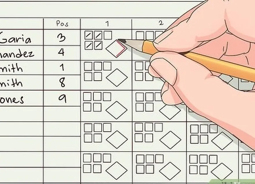 ステップ 2 プレーヤーが走った後、正しいベースに線を引きます。