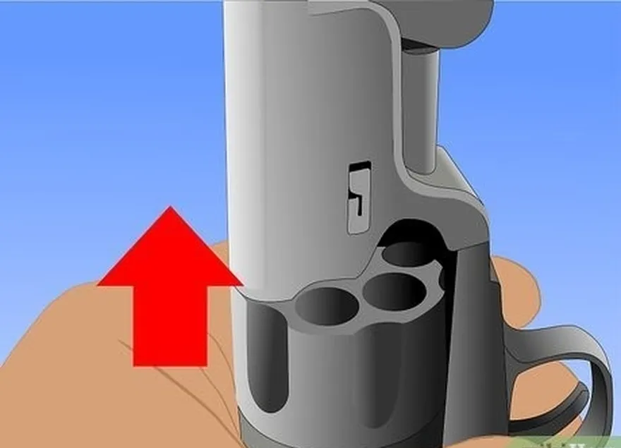 ステップ 2 銃口を上に向けます。
