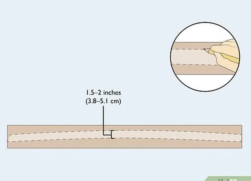 ステップ2大工の鉛筆を使用して、木材の刃の形状をスケッチします。