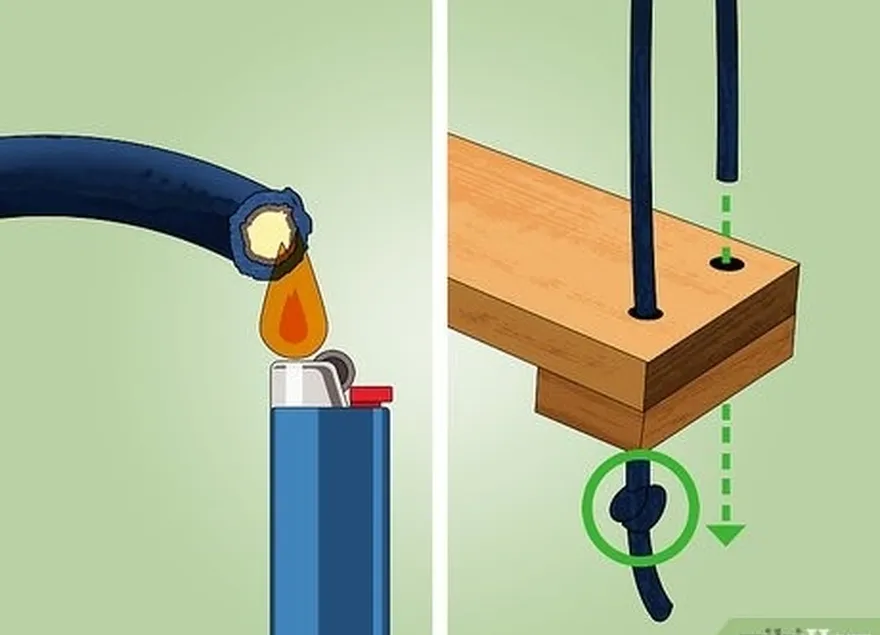 ステップ2ロープが解体されないようにします。