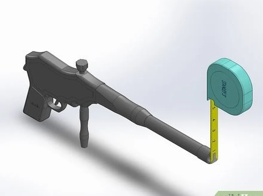 ステップ1ペイントボール銃の直径を測定します's barrel.