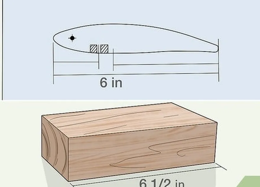 ステップ1ルアーのサイズよりも少なくとも1⁄2インチ（1.3 cm）大きい木材を購入します。