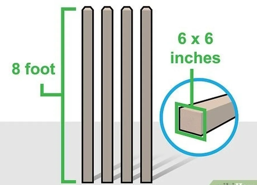 ステップ1 4フィート（2.4 m）の高さの木製の柱を購入します。