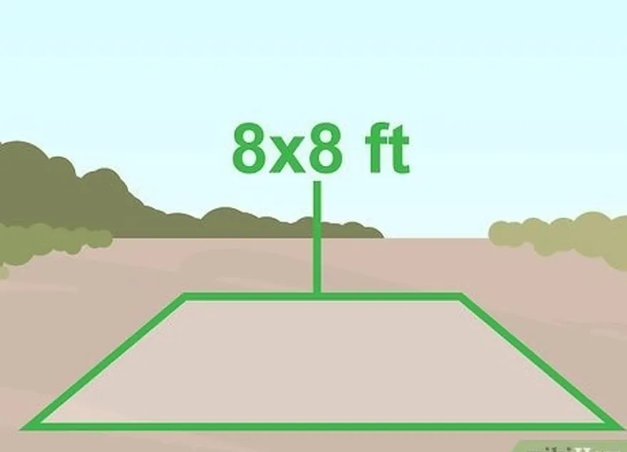 ステップ2リングが進む場所に正方形を測定してマークします。