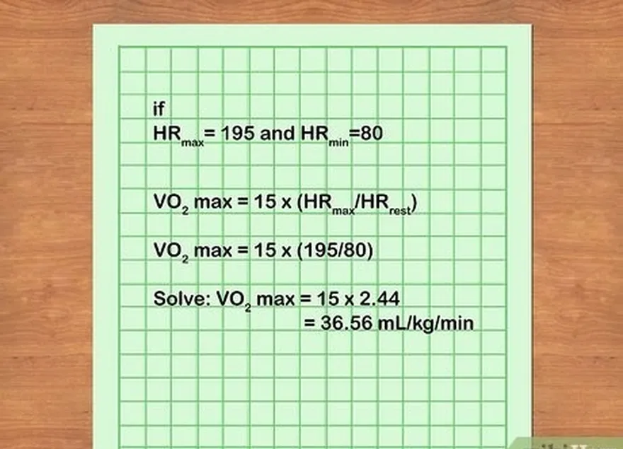 ステップ4 vo2 maxを計算します。