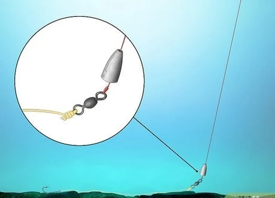 ステップ 1 スライディングシンカーで水底に到達するまで釣ります。