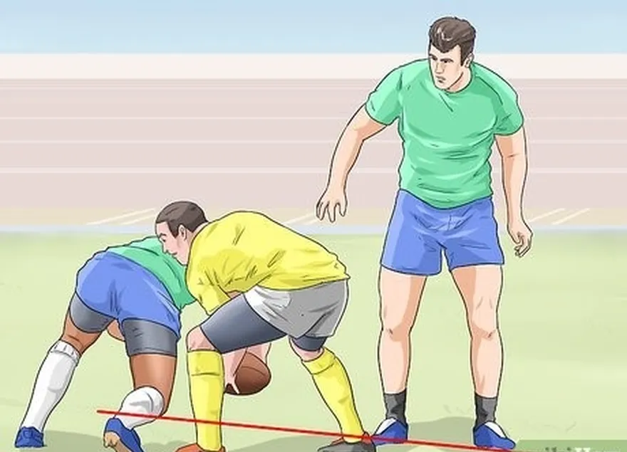 ステップ2チームメイトの後ろにとどまります's back foot, which forms the offside line, if you're not rucking.