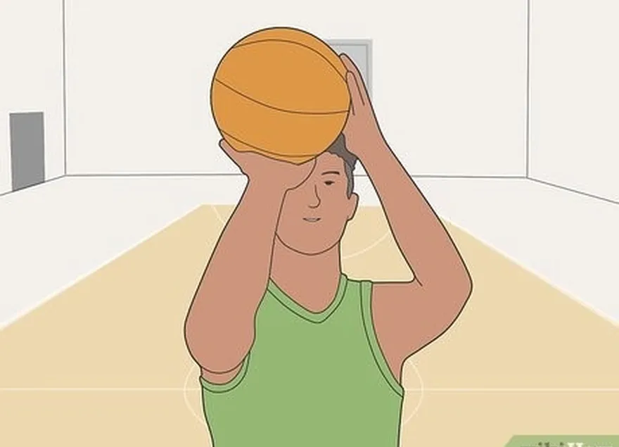 ステップ3あなたのときは肘を低く保ちます're starting your shot.