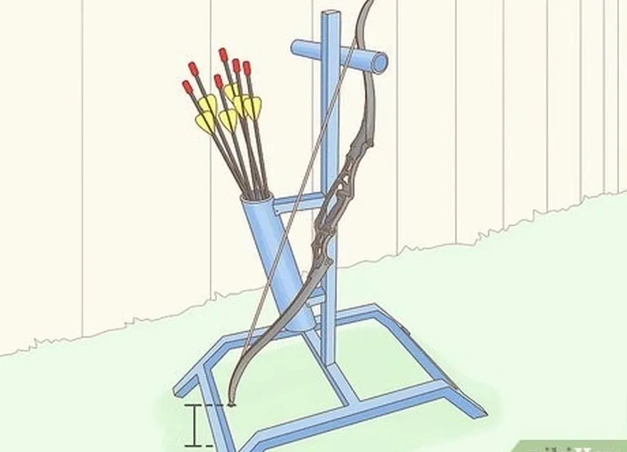 ステップ5弓のスタンドを使用して、弓を地面から遠ざけます。