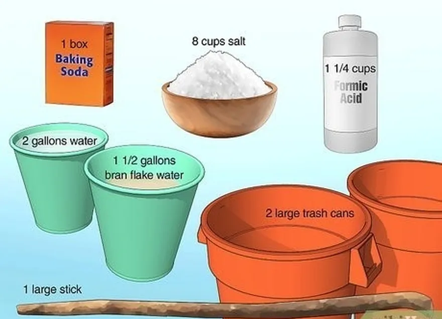 ステップ 4 ブライン溶液を作るための材料を入手します。