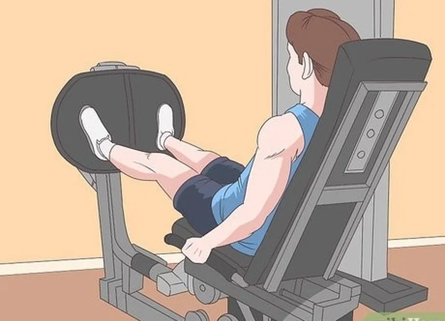 ステップ6あなたのジムであなたのハムストリングスとgluteを動作させる's leg press machine.