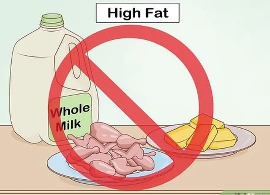 ステップ3脂肪含有量が多い食品を避けてください。