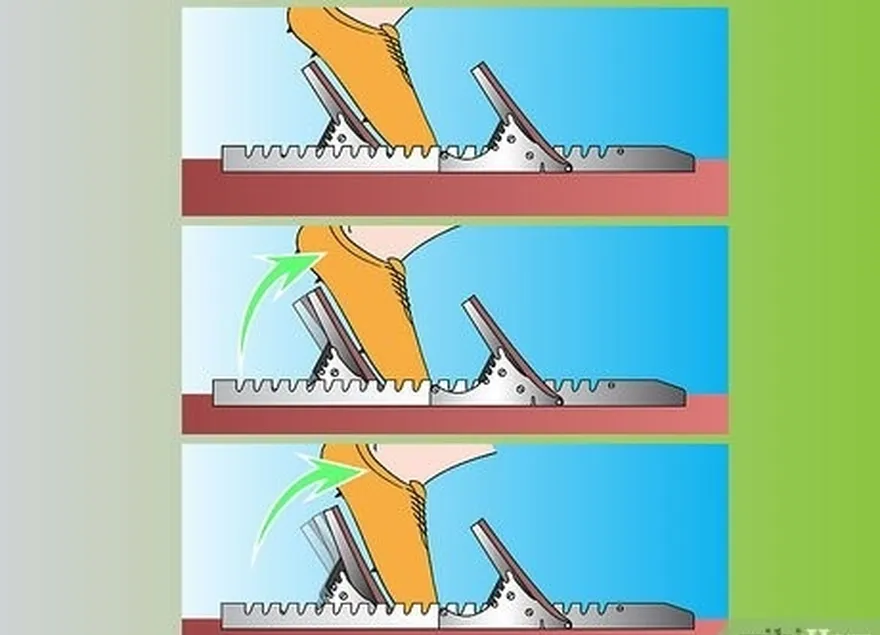 ステップ8は、より弱いリアフットブロック角度を調整して's either up to the highest incline, or second highest.